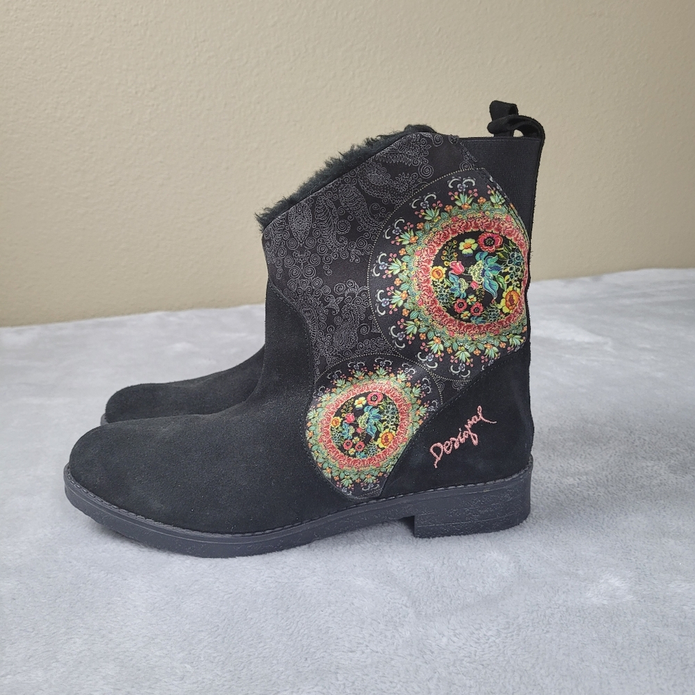 Desigual Women's Boots Winter Black Boho Size 40 US 9